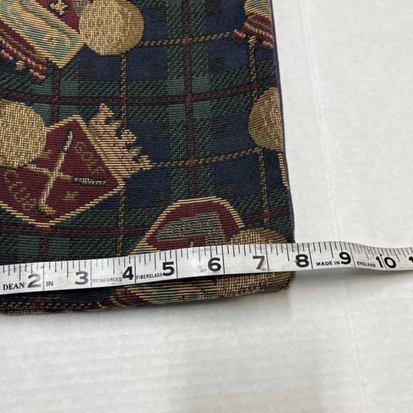 Vintage Dee Dee Design Golf Accessor Bag‎ Blue Plaid Tapestry Two Sided - Picture 9 of 12